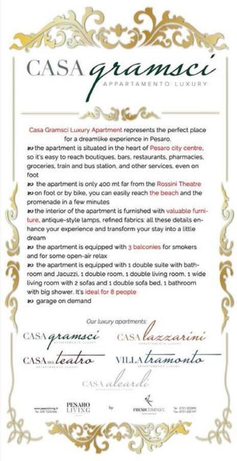 Casa Gramsci Luxury Apartment เปซาโร ภายนอก รูปภาพ